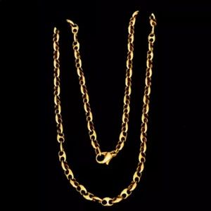 18k Solid Gold Italy Gucci Mariner Anchor Link Necklace.